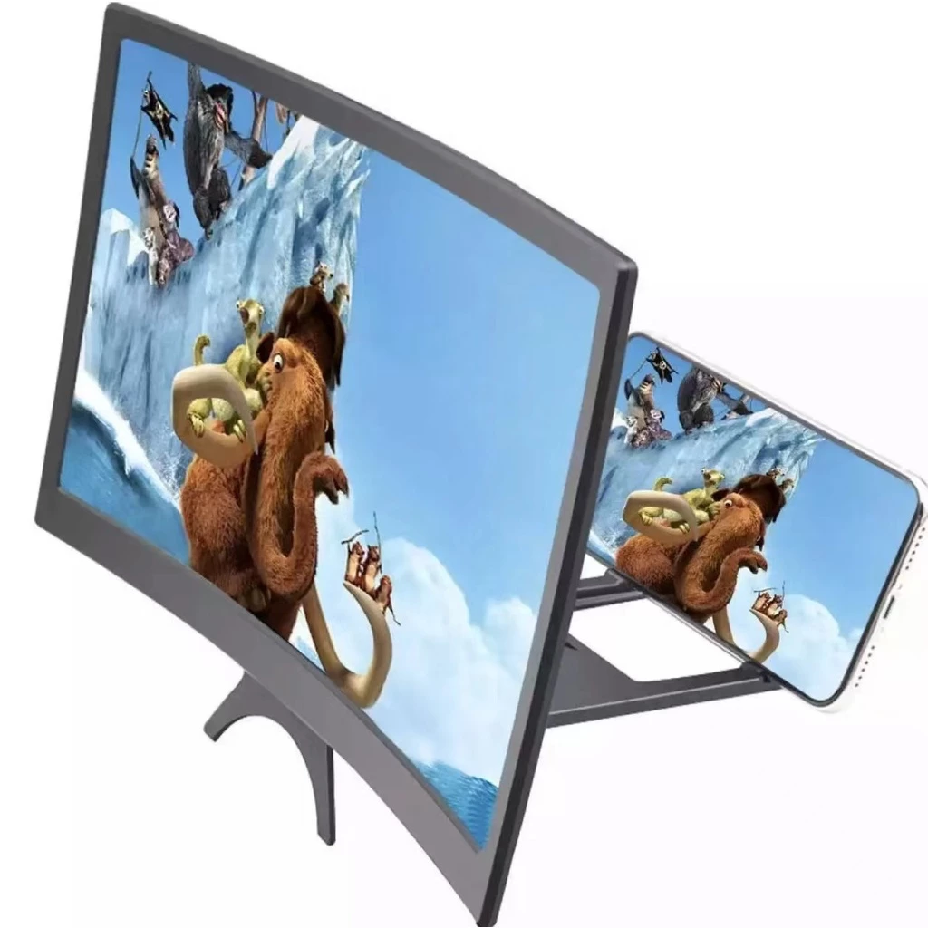 จอขยายจอสำหรับโทรศัพท์มือถือ 12 lnch วัสดุที่ทนทาน แว่นขยายจอโทรศัพท์ 3D HD 12นิ้วมือถือแว่นขยาย ป้องกันสายตาL6