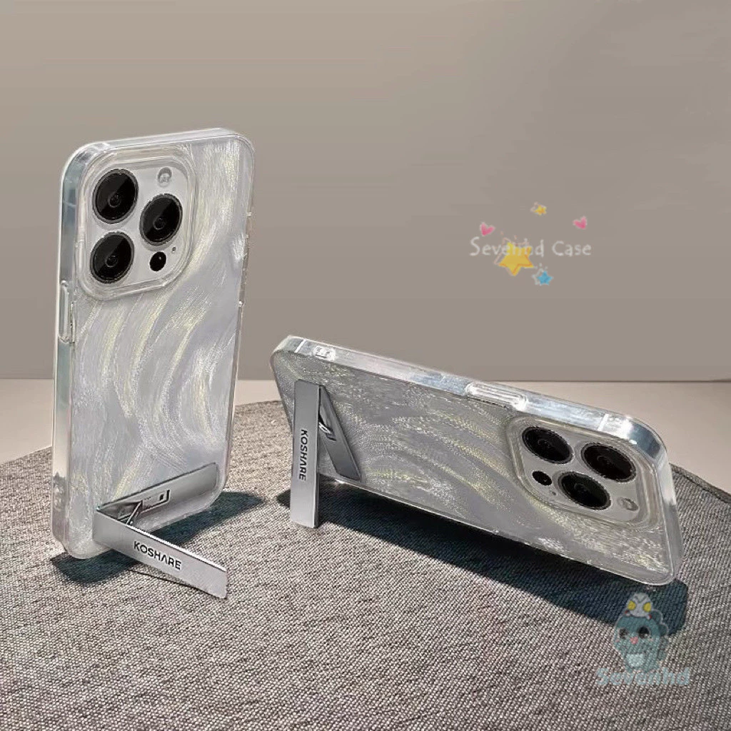 อุปกรณ์โทรศัพท์สําหรับเคสโทรศัพท์การ์ตูนน่ารักรูปแบบข้อความต่างๆวงเล็บโลหะกลับสติกเกอร์แบบพกพาที่มองไม่เห็นพับผู้ถือ